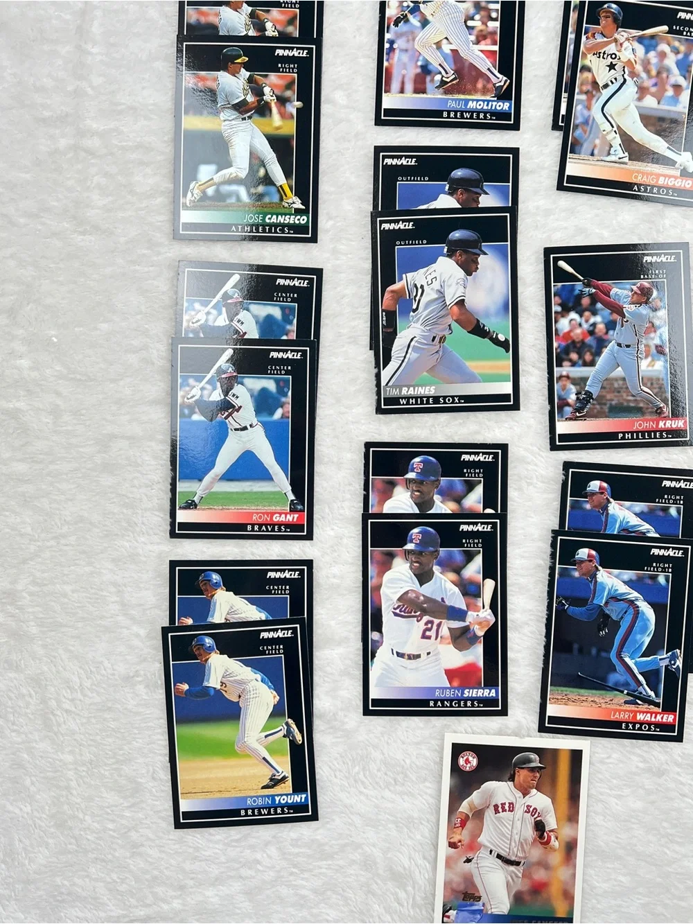 29 Card MLB Baseball Lot Pinnacle & Topps Mattingly Smoltz Biggio Yount Walker